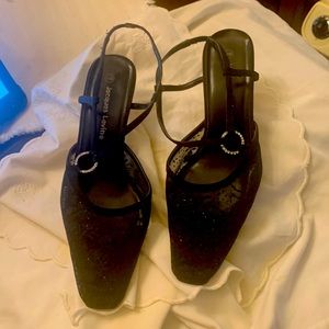 Black Jacques Levine evening pumps
